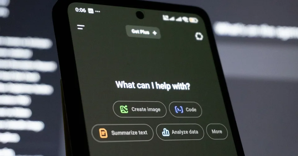 A conversation with an AI assistant on a smartphone