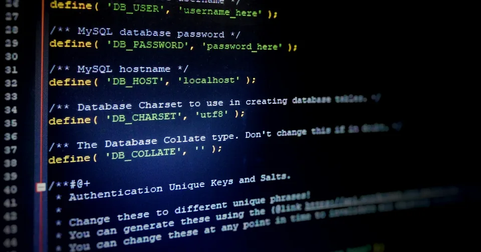 PHP source code open in an editor