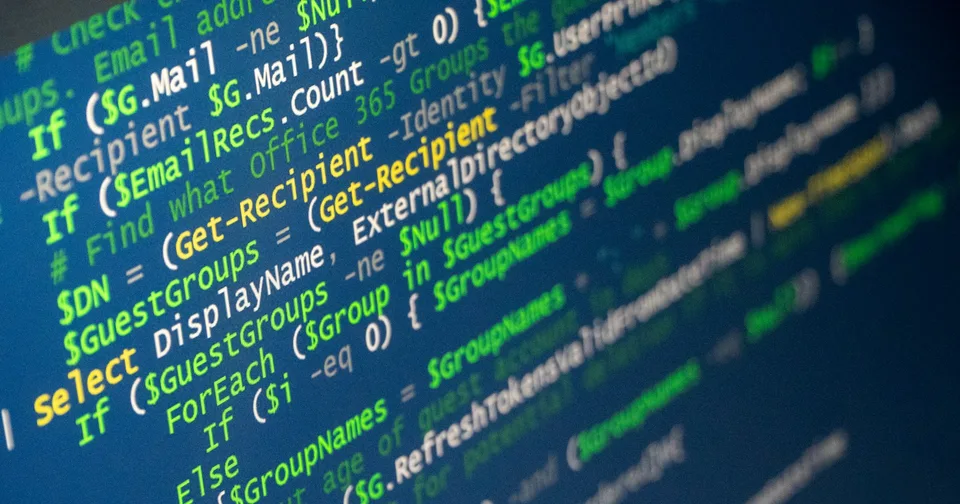 Source code displayed on a computer monitor