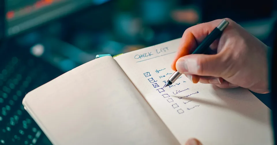 Checking completed tasks in a notebook