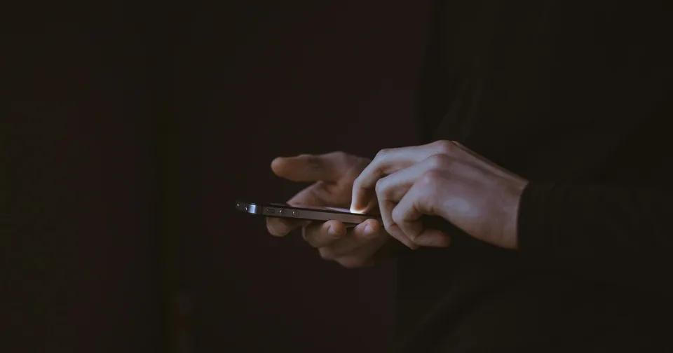 A customer using a smartphone