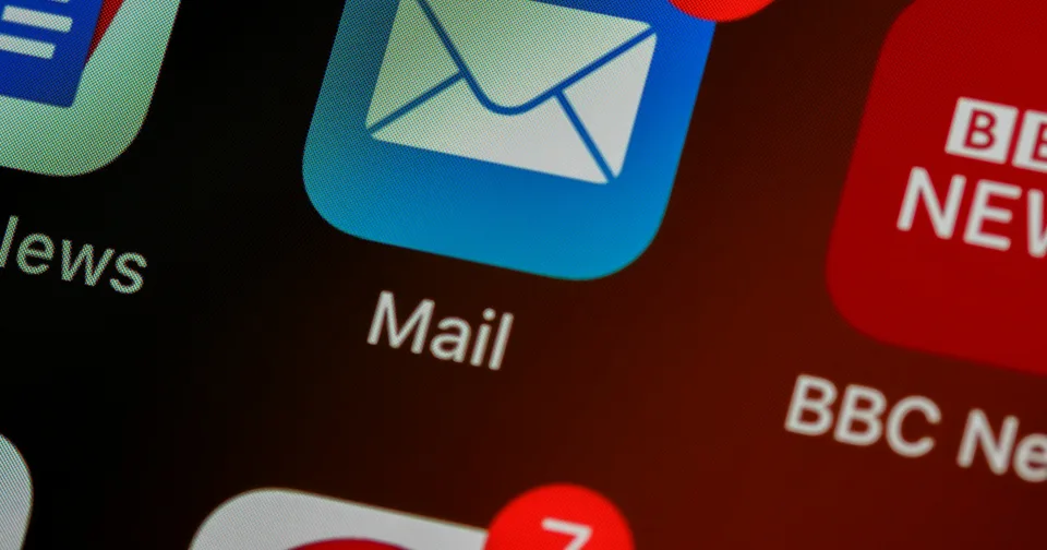 Close view of the Mail app icon on a phone